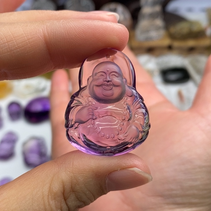 水晶颈饰未镶嵌公****明定制