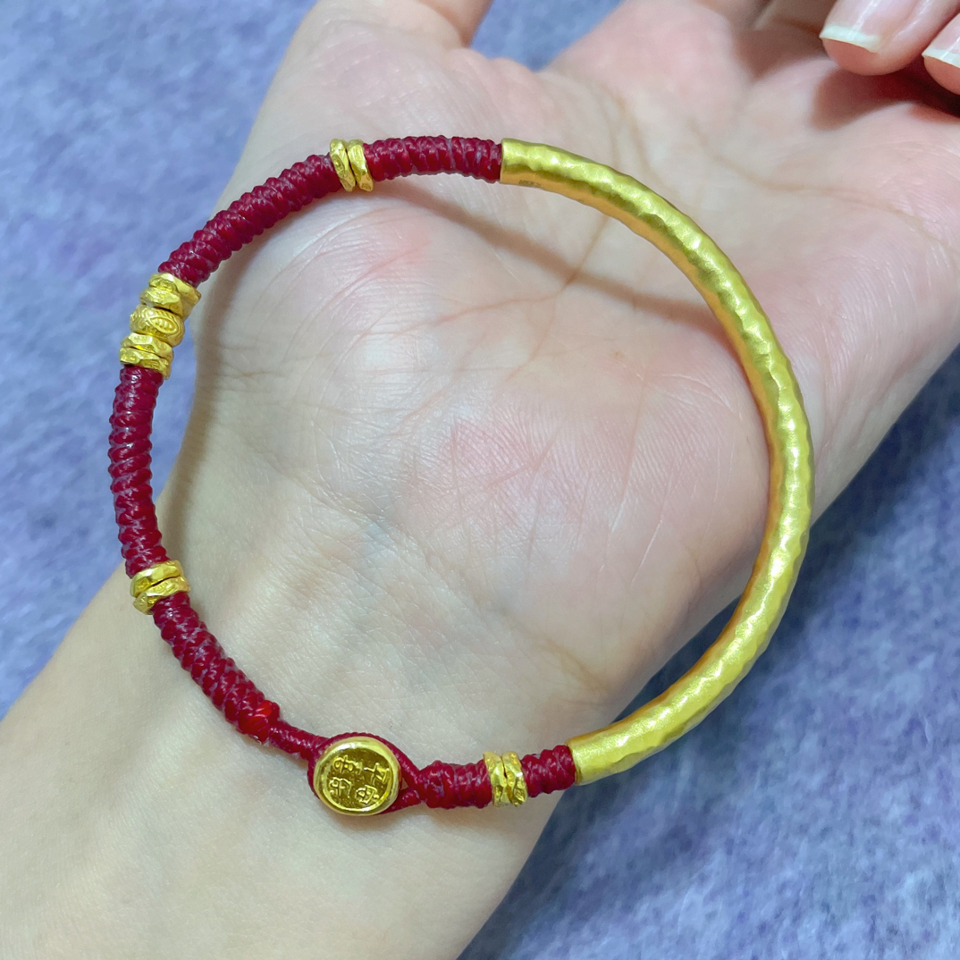 足金饰品编绳手串 13.34克