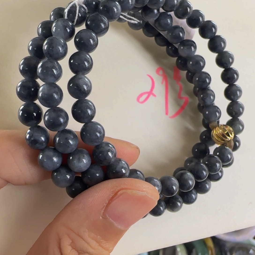 未镶嵌手串翡翠白*｜老坑
