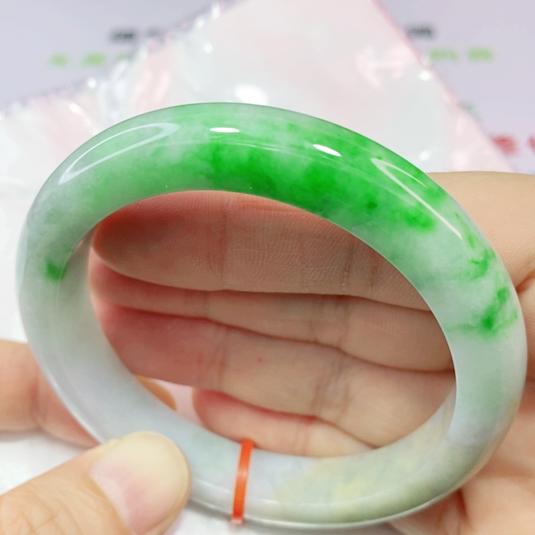 未镶嵌手镯翡翠57.3圈口正圈-捡漏