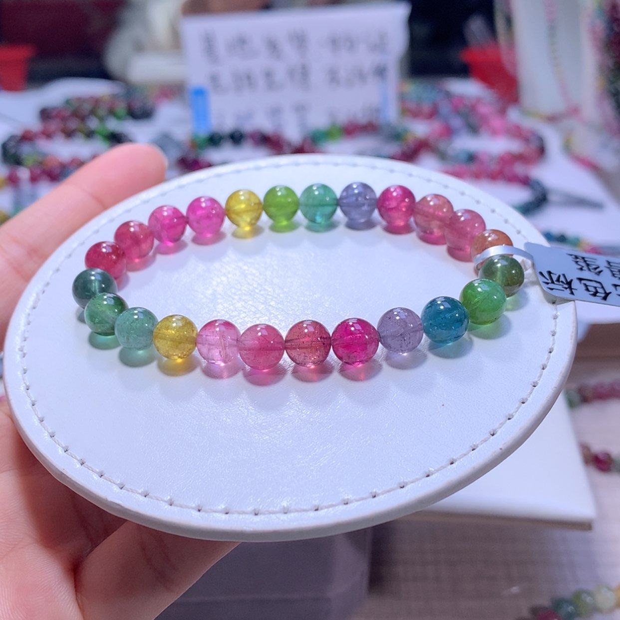 【闪购商品】碧玺手链银S925镶嵌碧玺