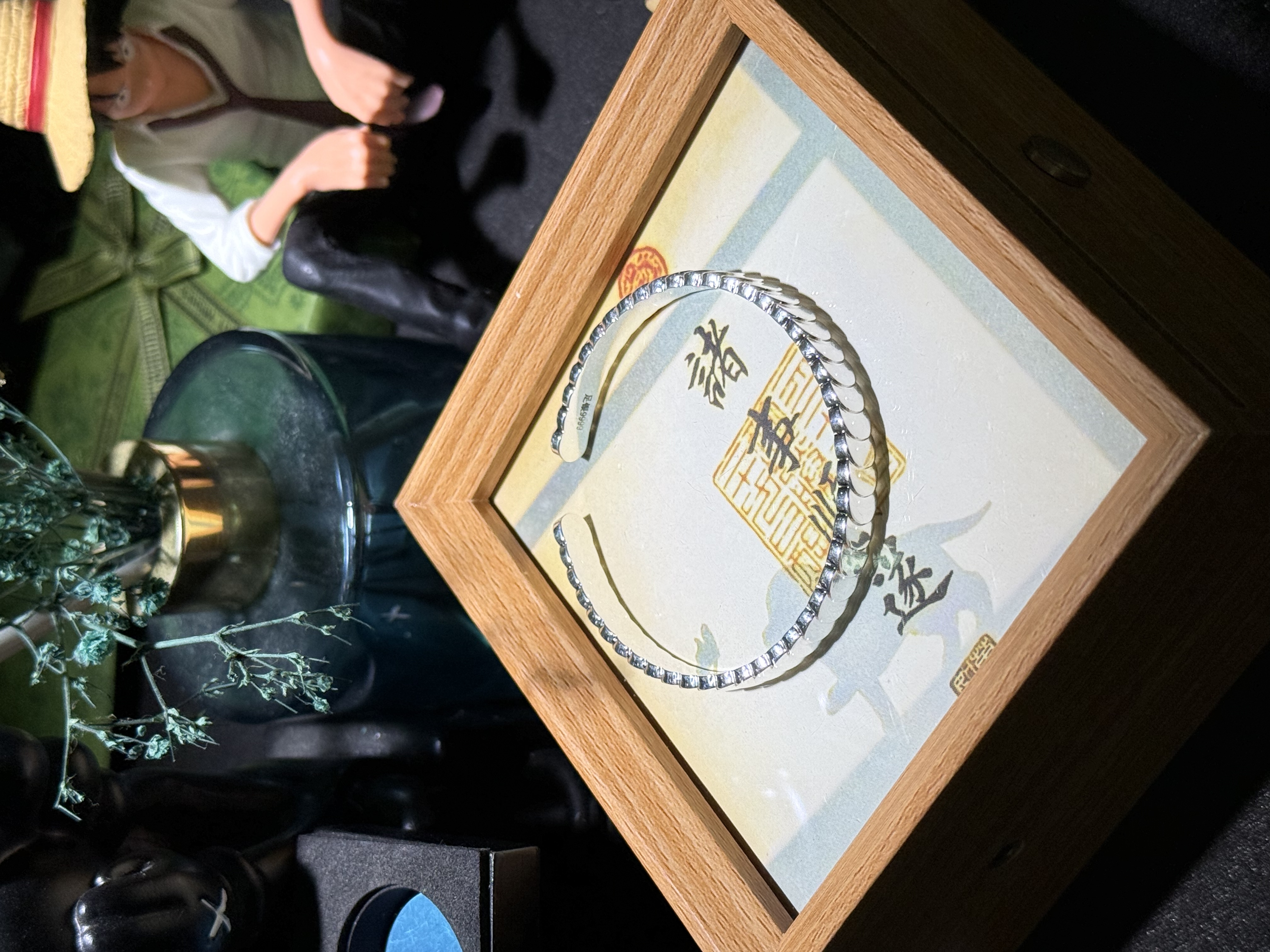 足银手镯 (46号）21g鱼鳞手镯