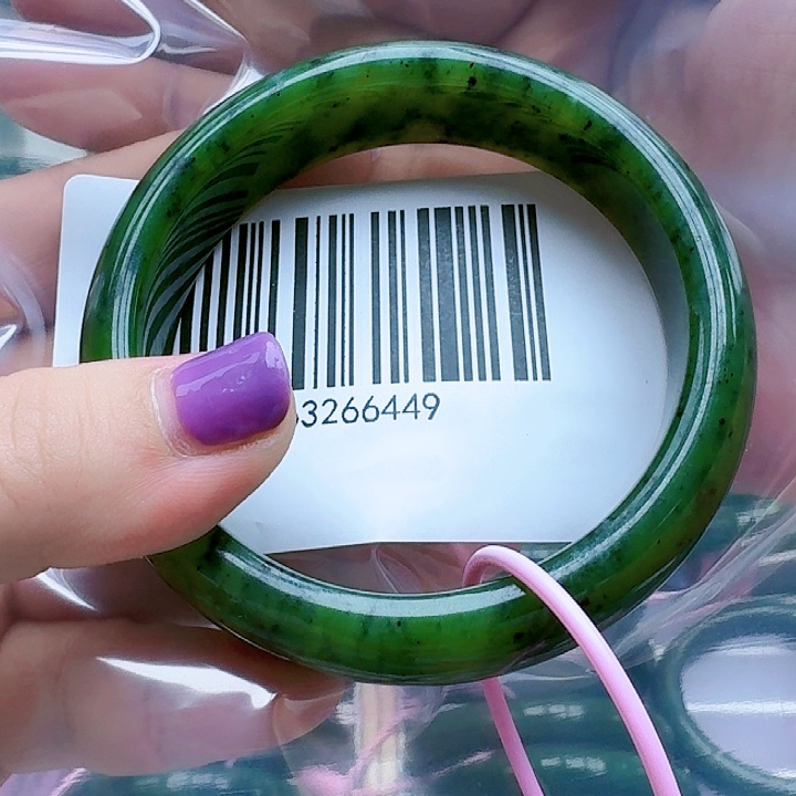 和田玉（碧玉）未镶嵌手镯6061包容