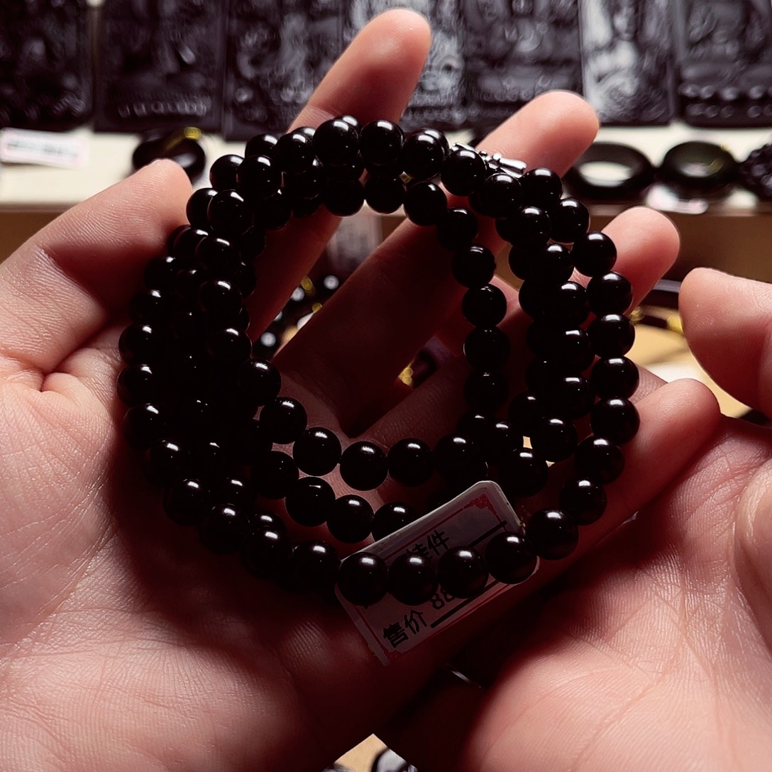 天然缅料A货卡6+珠链999