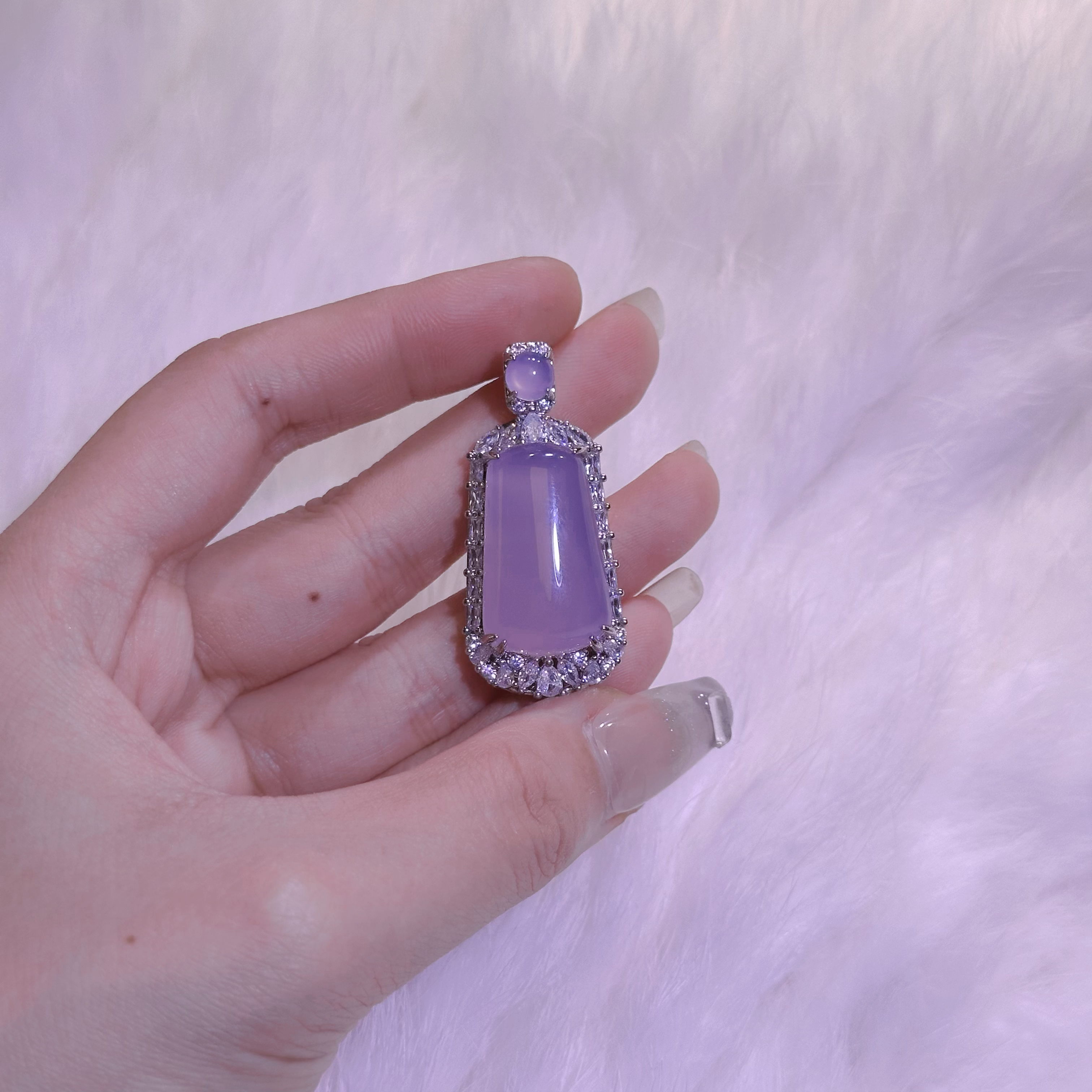 简约气质款紫罗兰玉髓无事牌51