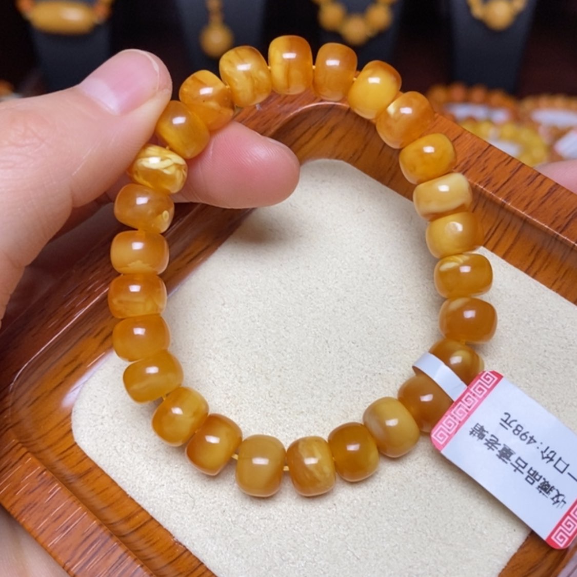 【闪购商品】蜜蜡手链未镶嵌手串