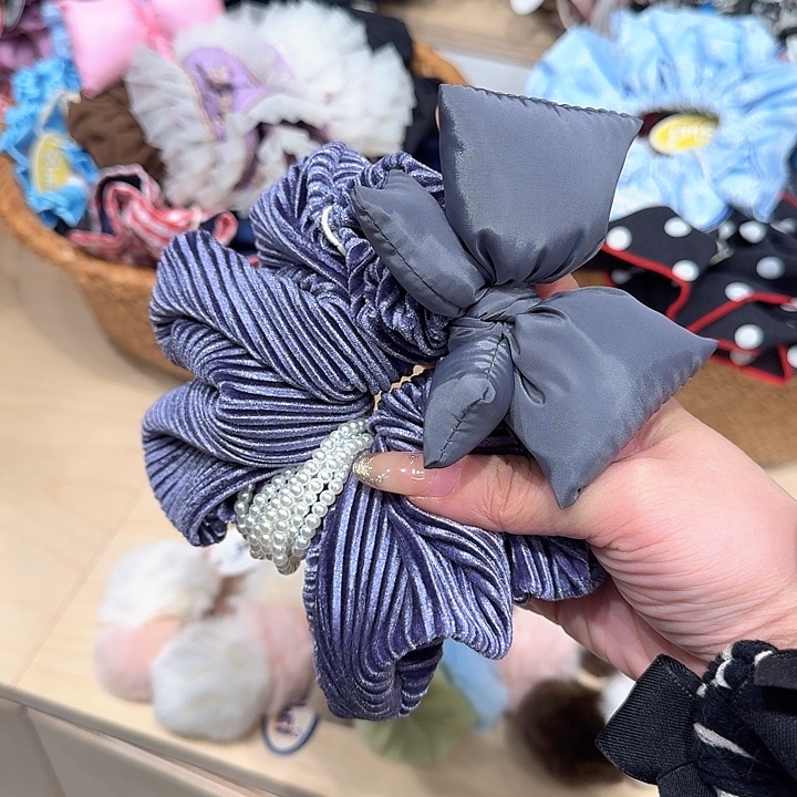 紫色珍珠充棉发圈