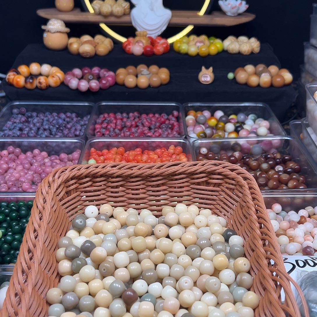 手串菩提根/象牙果卡12原色桶600颗