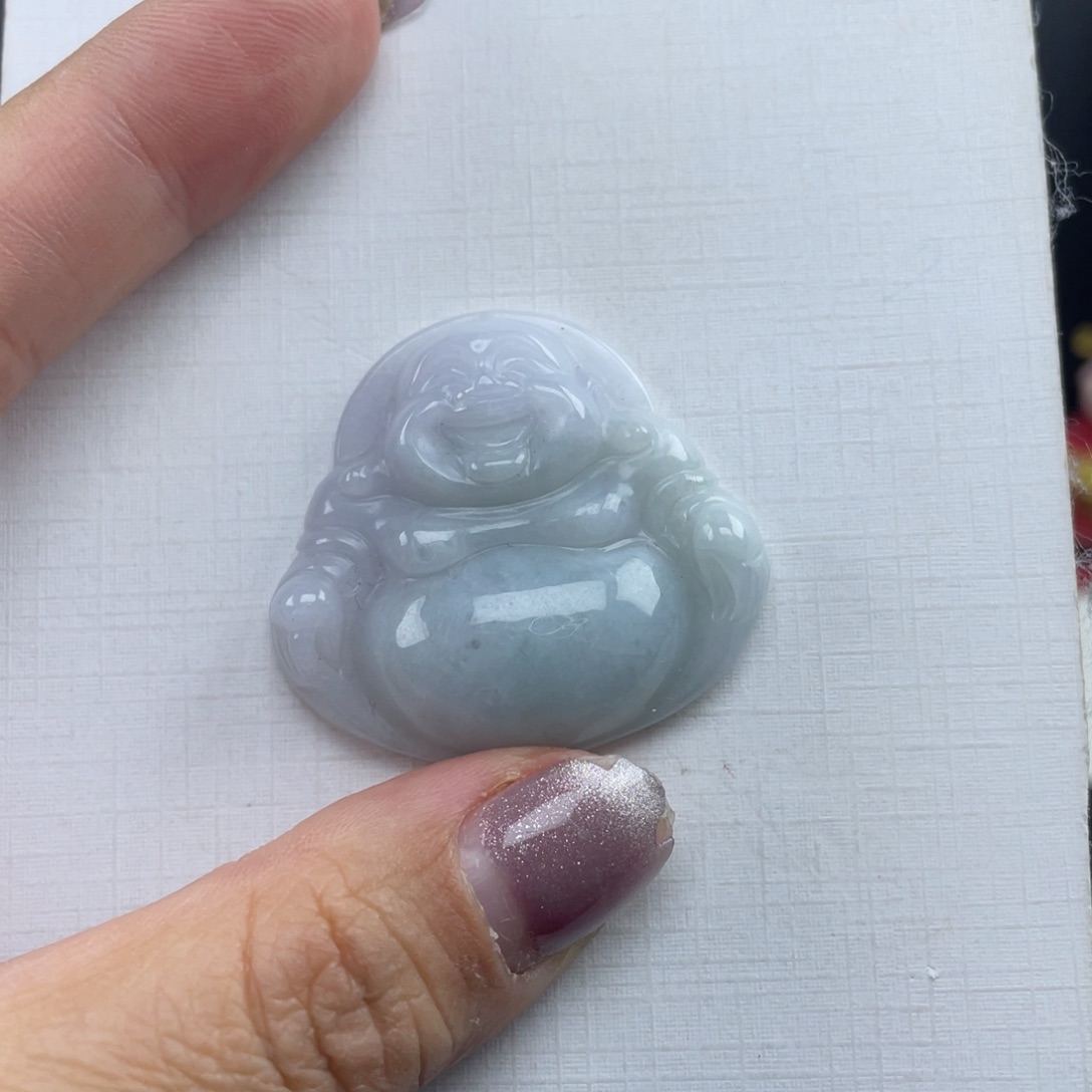 翡翠未镶嵌颈饰35尺寸佛公厚装