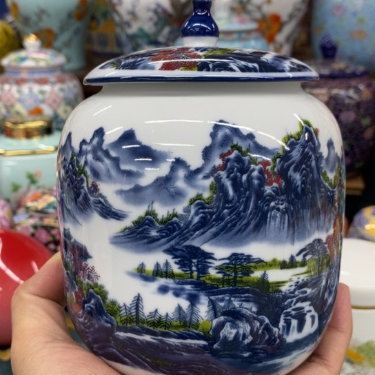 陶瓷盖子款陶瓷茶叶罐密封罐