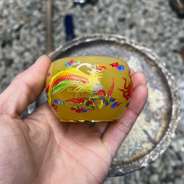 【闪购商品】龙凤戏珠琉璃杯 茶器 茶杯 主人杯（无礼盒）