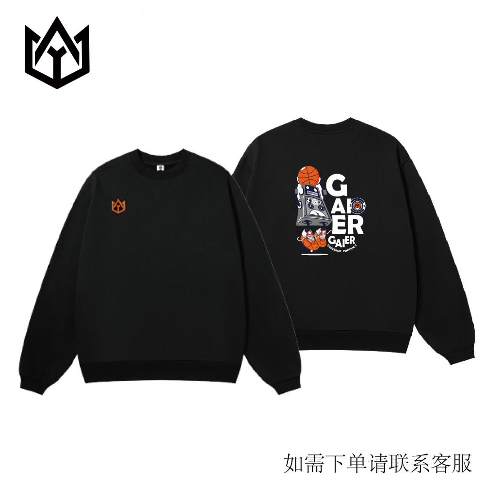盖尔体育圆领卫衣纯棉篮球男女同款秋冬休闲时尚