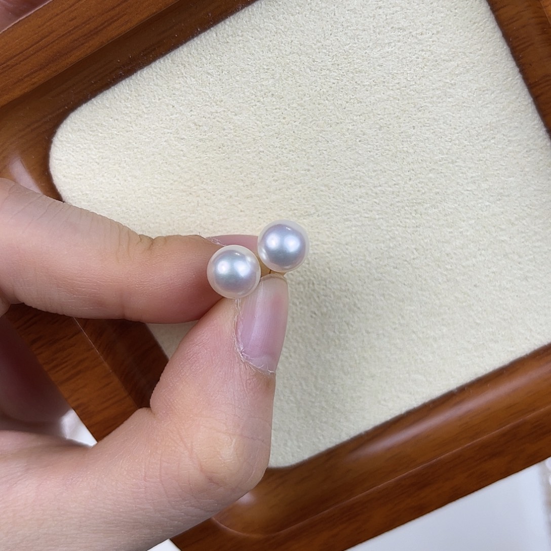 银S925镶嵌耳饰海水珍珠