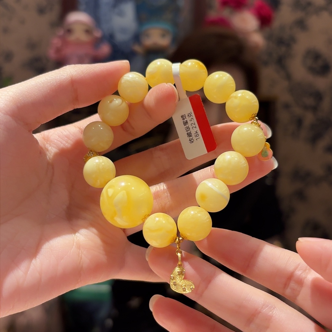 蜜蜡手串未镶嵌手串