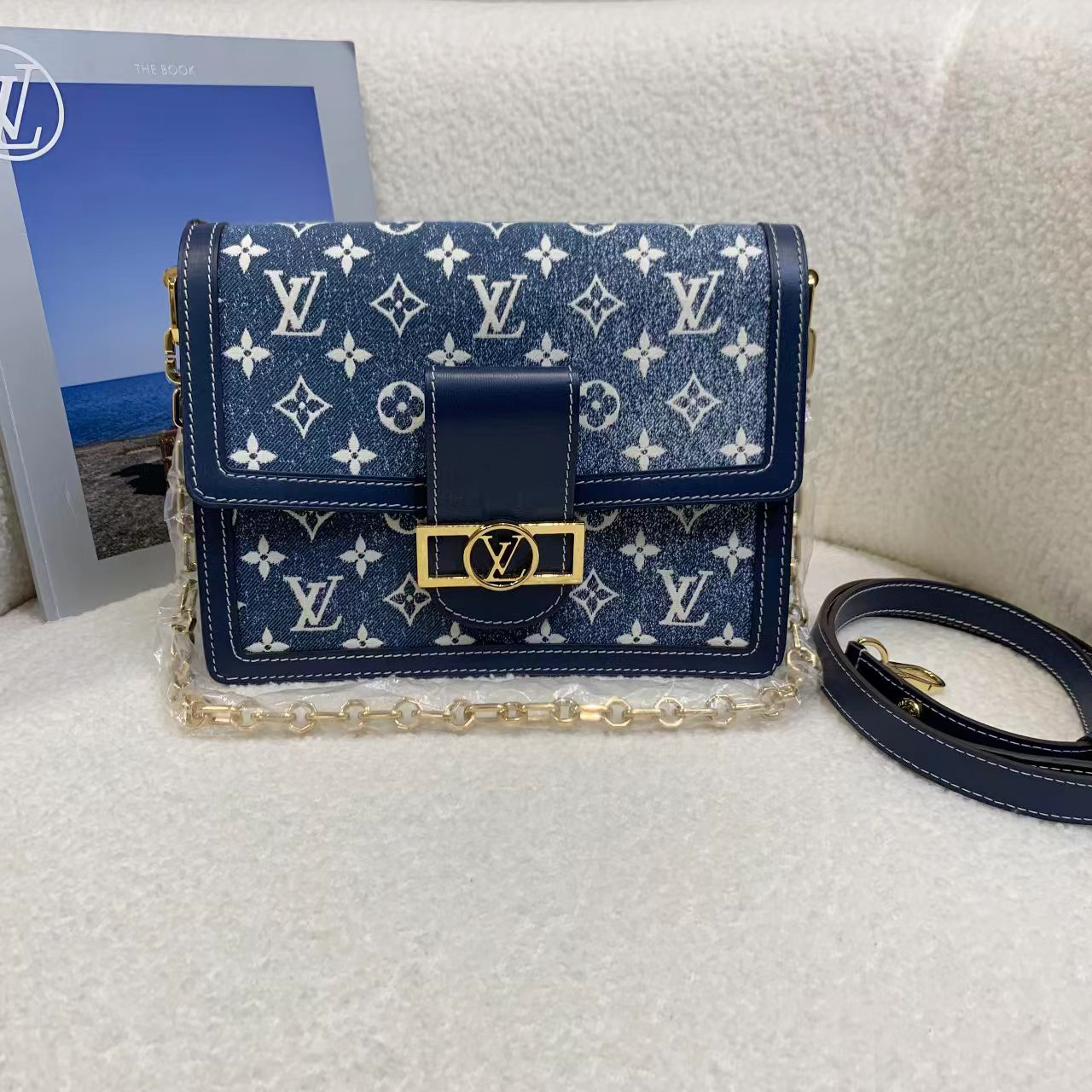 99新 LouisVuitton/路易威登 壹臻/丹宁达芙妮中号 芯片/24226063
