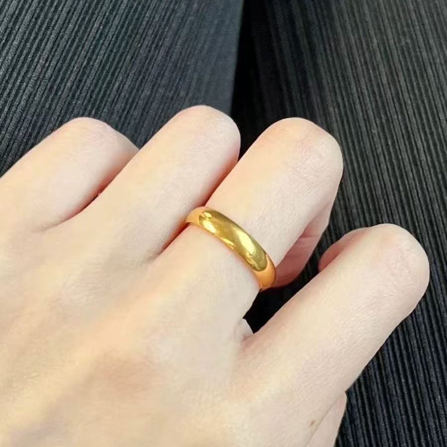 合金戒指 女士经典简约光面戒指