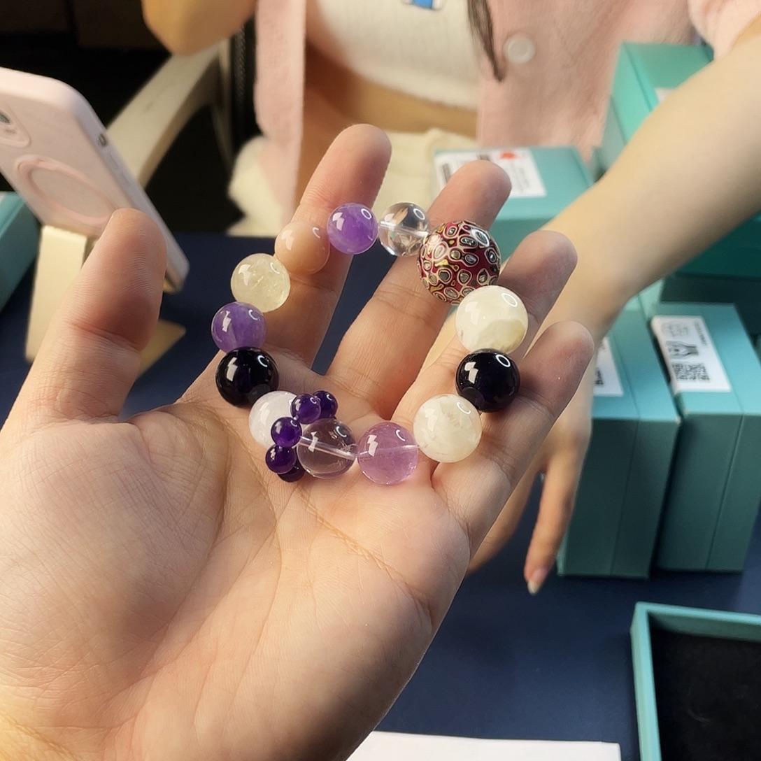 水晶手链银S925镶嵌