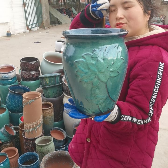 红陶口20高27瑕疵底裂