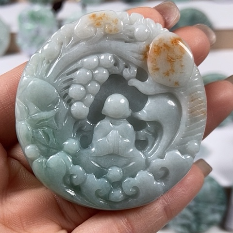 翡翠颈饰未镶嵌悟道福利有棉线福利