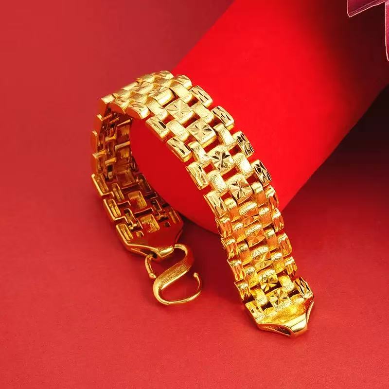  【吴总专属】大气男士宽面坦克手链