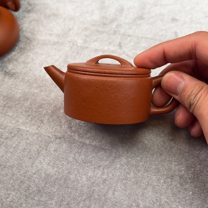 紫砂茶壶生砂朱泥剑流汉瓦