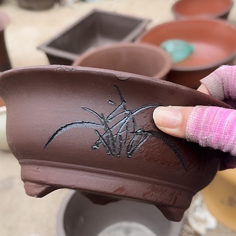 紫砂033小号哈哈怕花盆