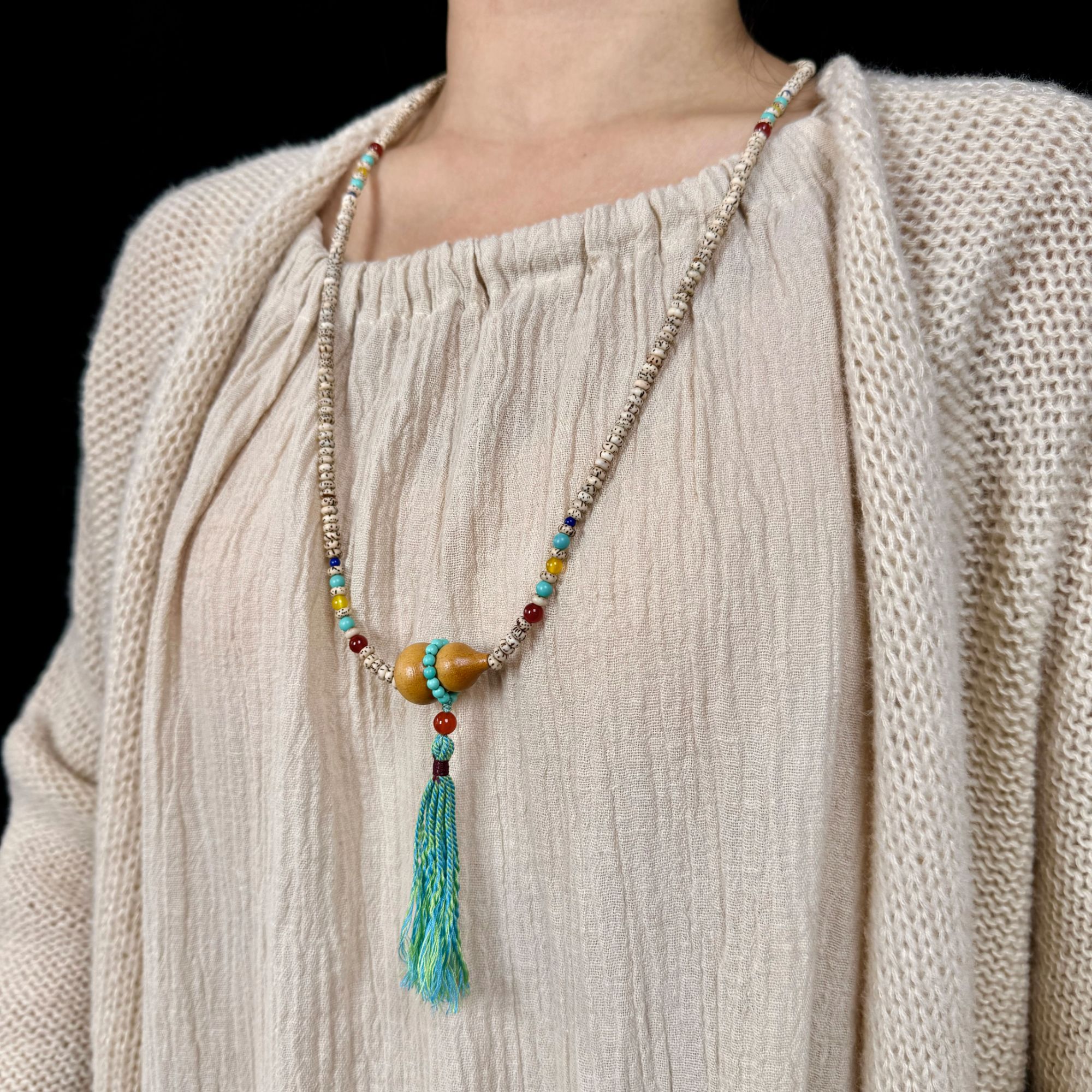 【祥云葫芦】星月菩提3*5多圈手串项链锁骨链精致文玩菩提籽