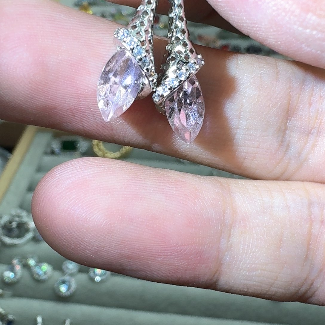 托帕石戒指银S925镶嵌