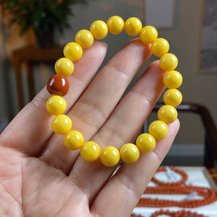 琥珀手链未镶嵌蜜蜡手串9