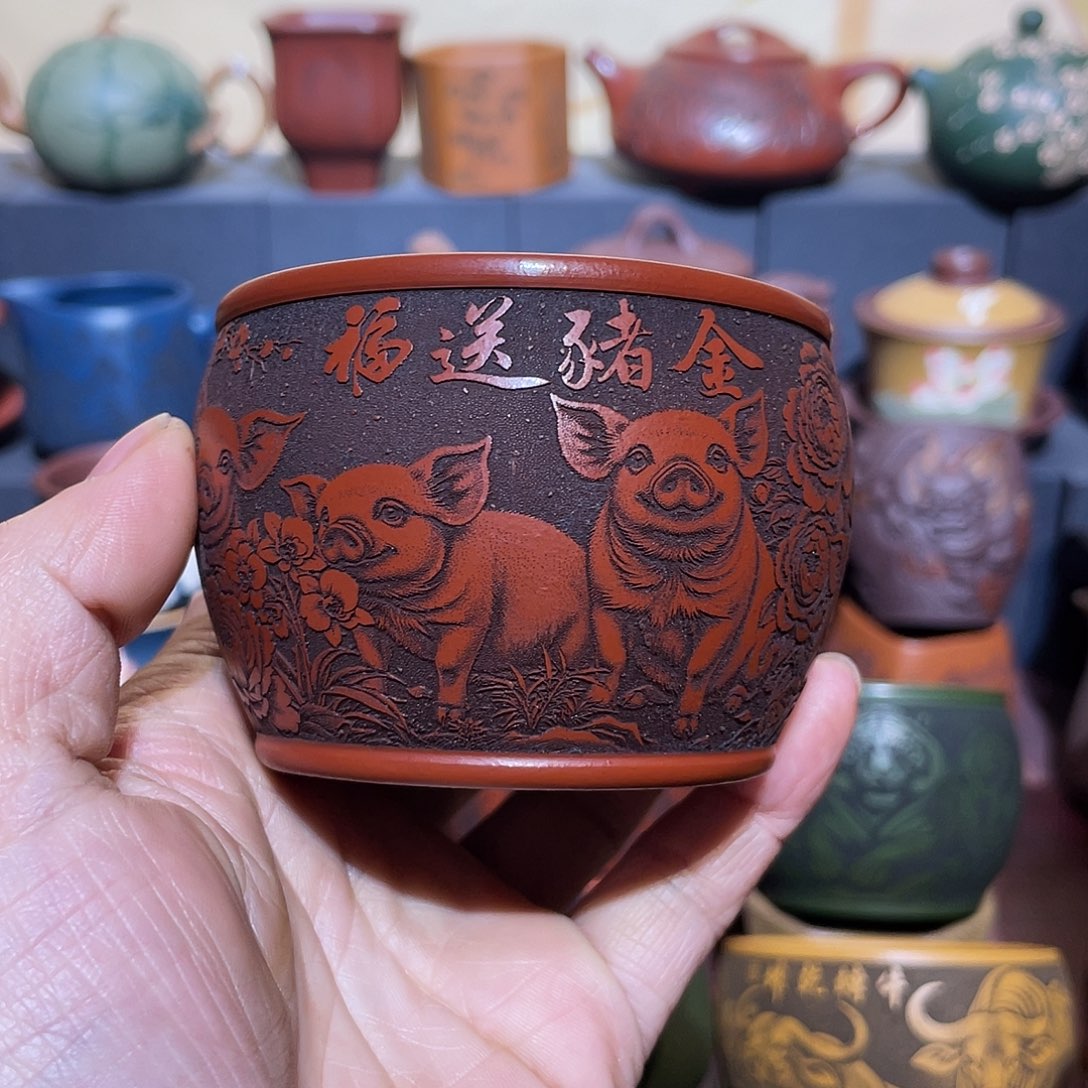 原矿紫砂手工主人杯