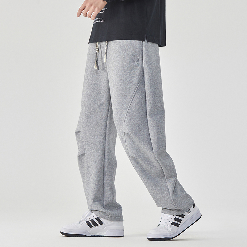 THESIMPSONS裤子男2025秋季新款美式宽松弯刀裤户外运动灰色长裤