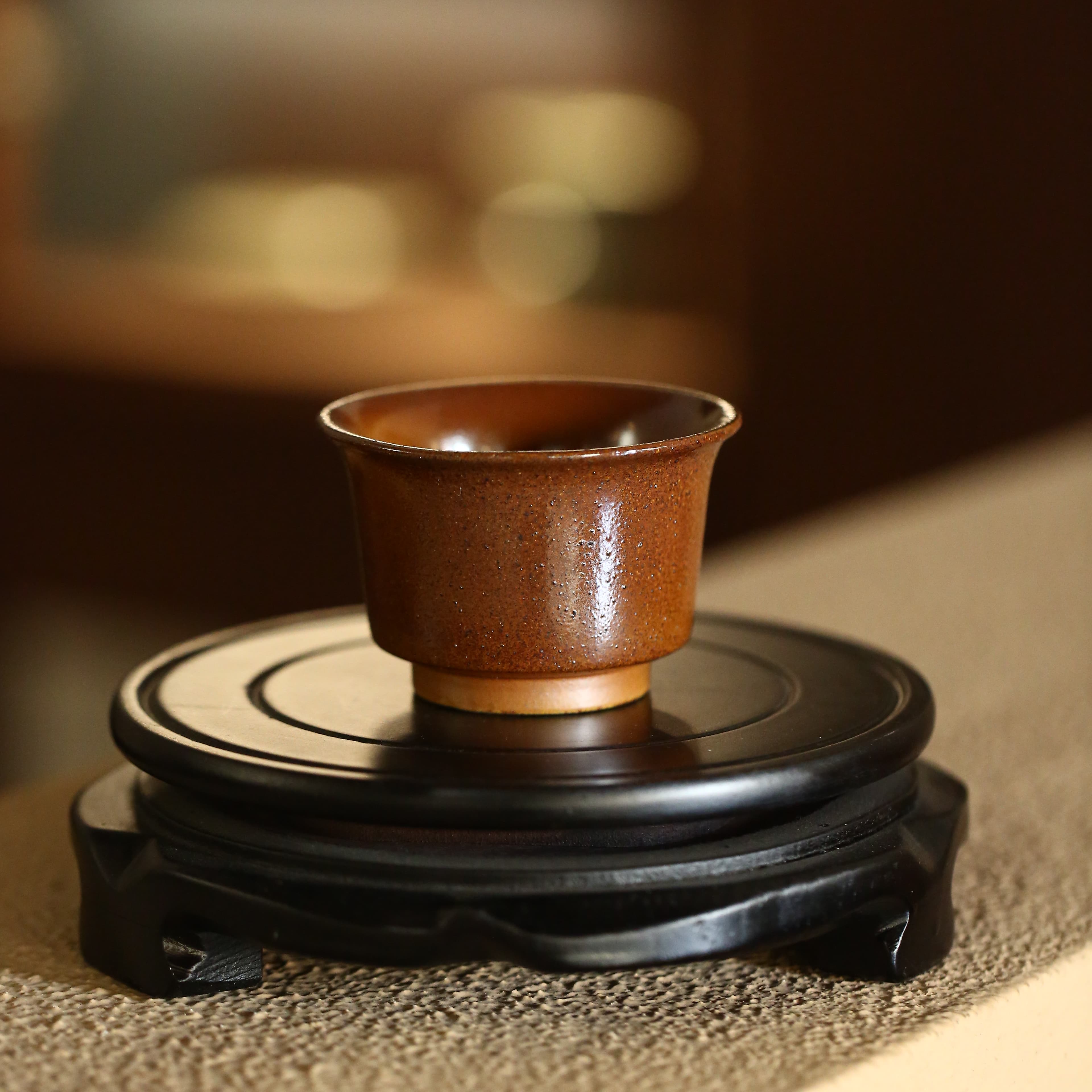 【陶研所专属】黄金段主人杯 敬砂堂 黄金段古法柴烧 50cc 杯子