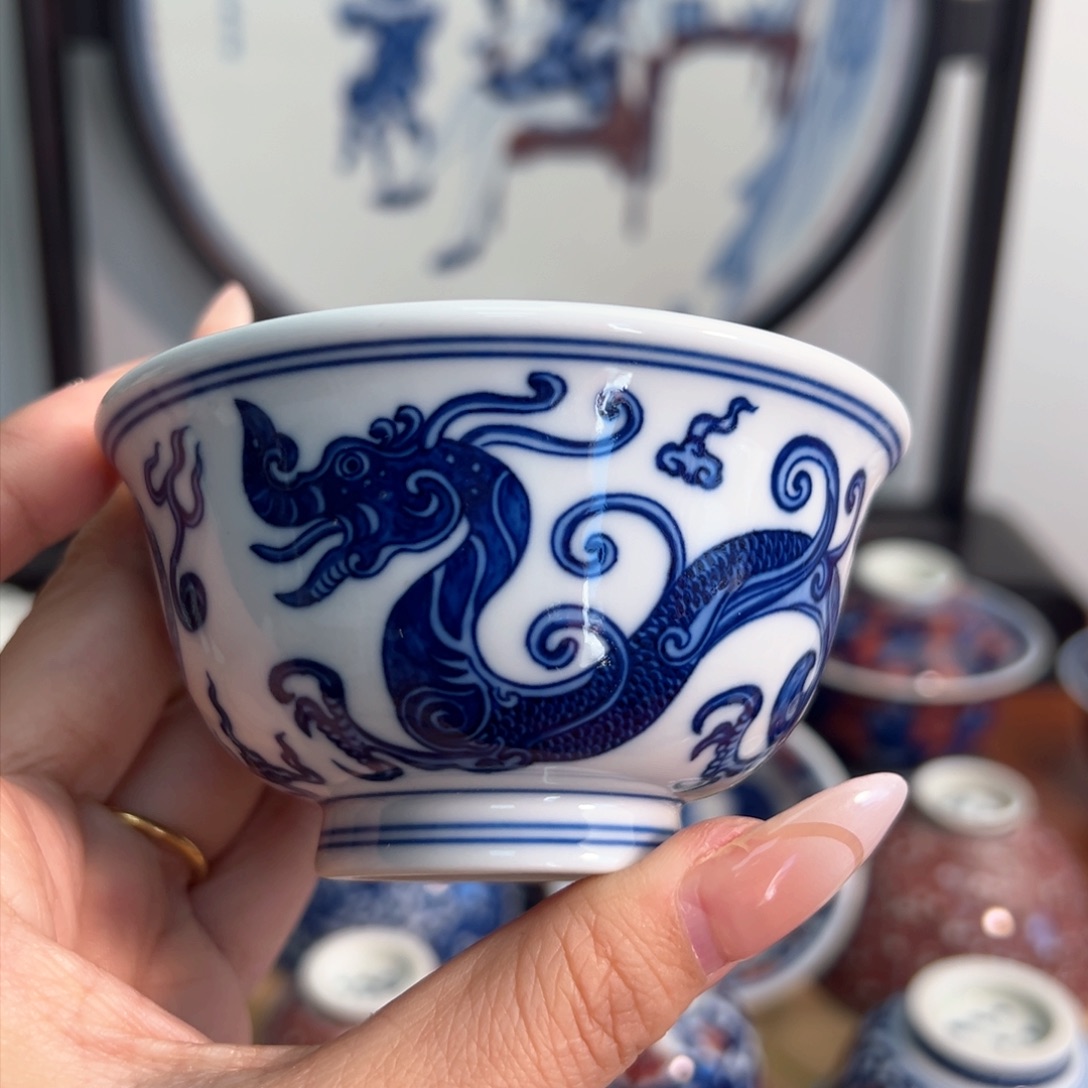 摆件祥毛仔柴窑单杯