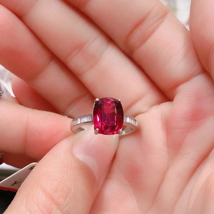石榴石戒指银S925镶嵌8.1✖️10.2