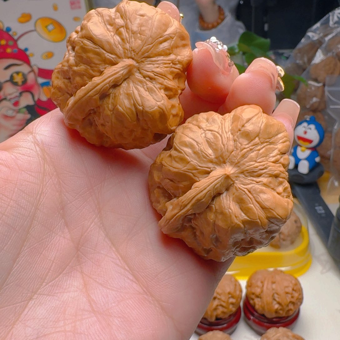 核桃把件蛤蟆头一帆风顺