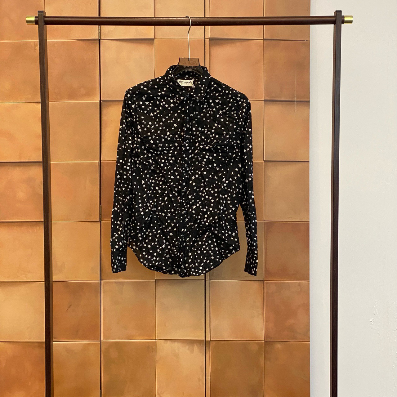Saint Laurent paris星星满印衬衫/40码/99新/29171 无洗标