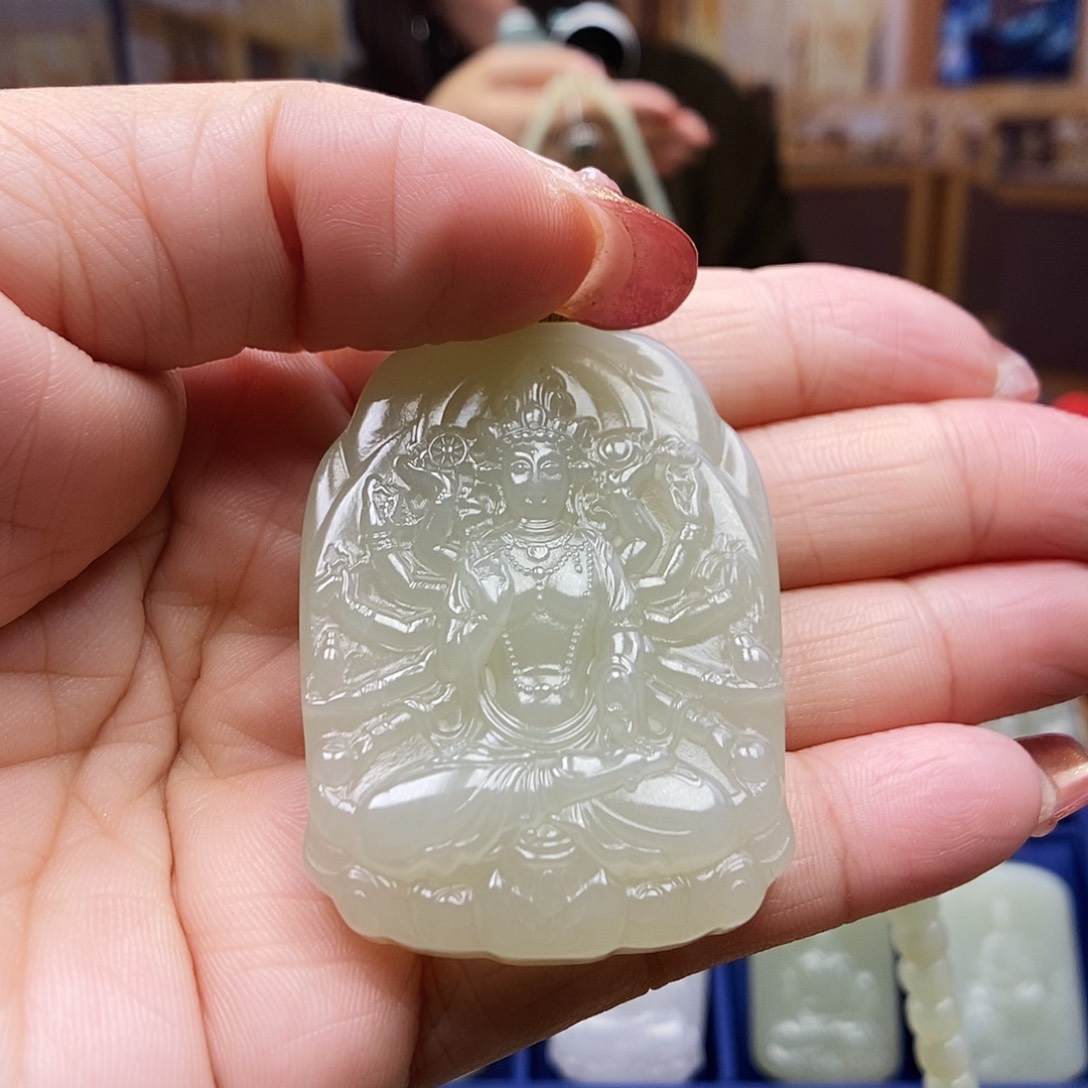 和田玉颈饰未镶嵌老****5