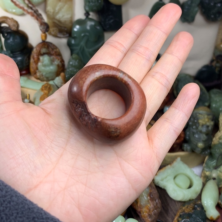 岫岩河磨玉（透闪石质玉）扳指未镶嵌