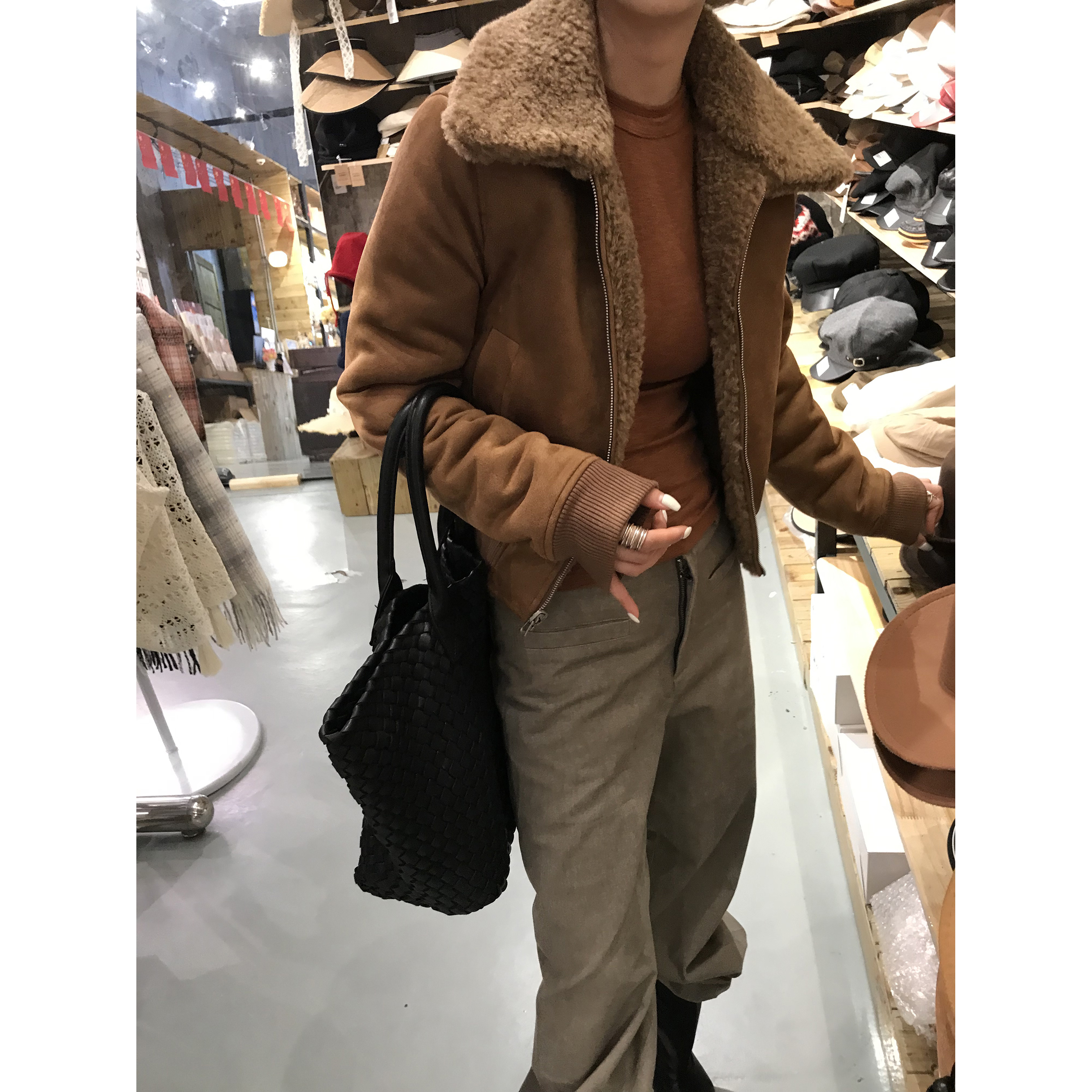 JYZ SEASON.双面穿复古美式休闲短款加绒宽松冬季短外套翻领