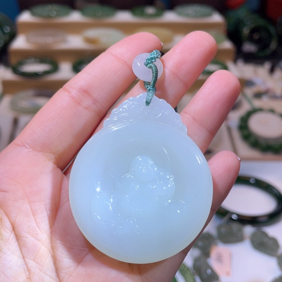 和田玉高品白玉佛公未镶嵌