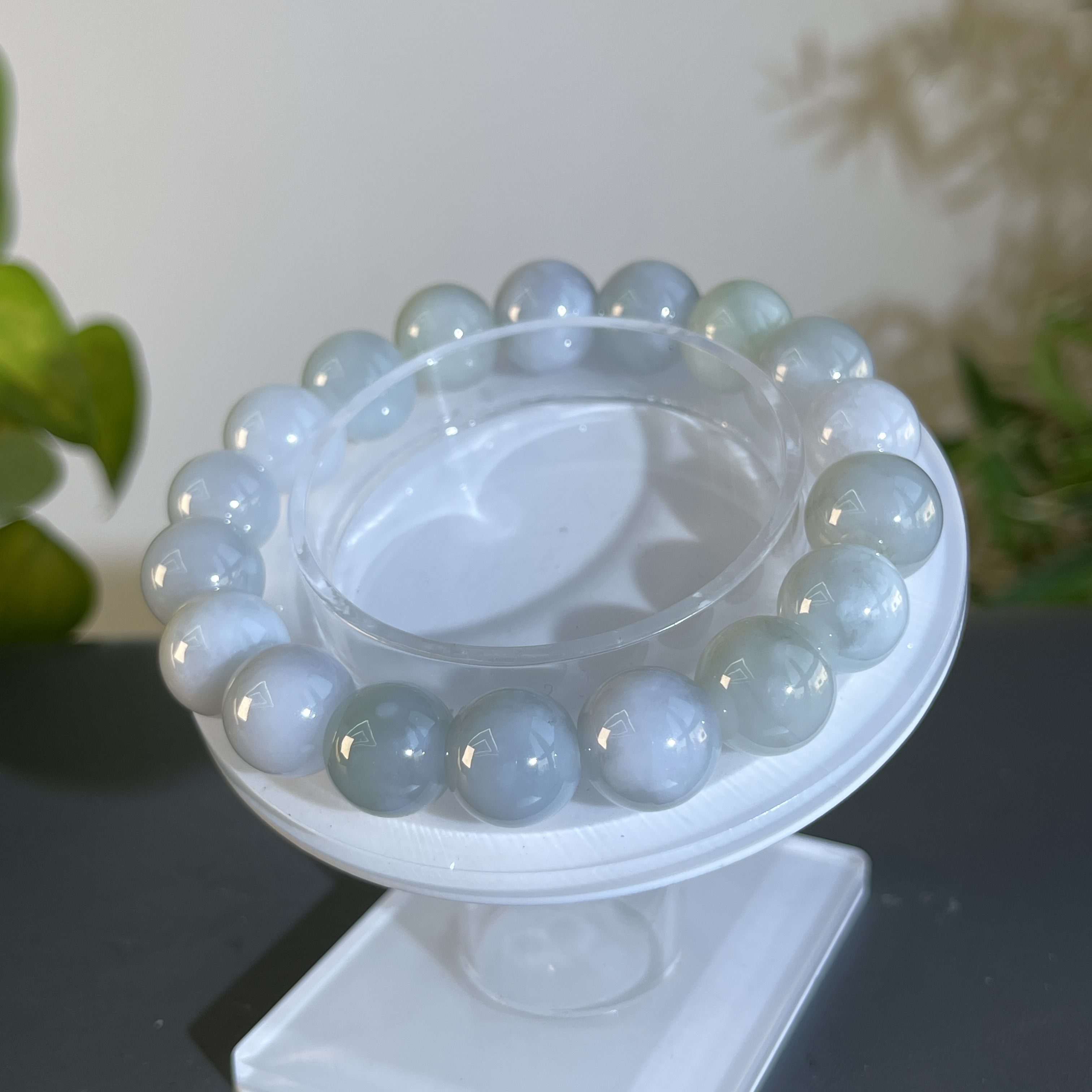 JXB13-38  天然缅甸A货翡翠 翡翠手串