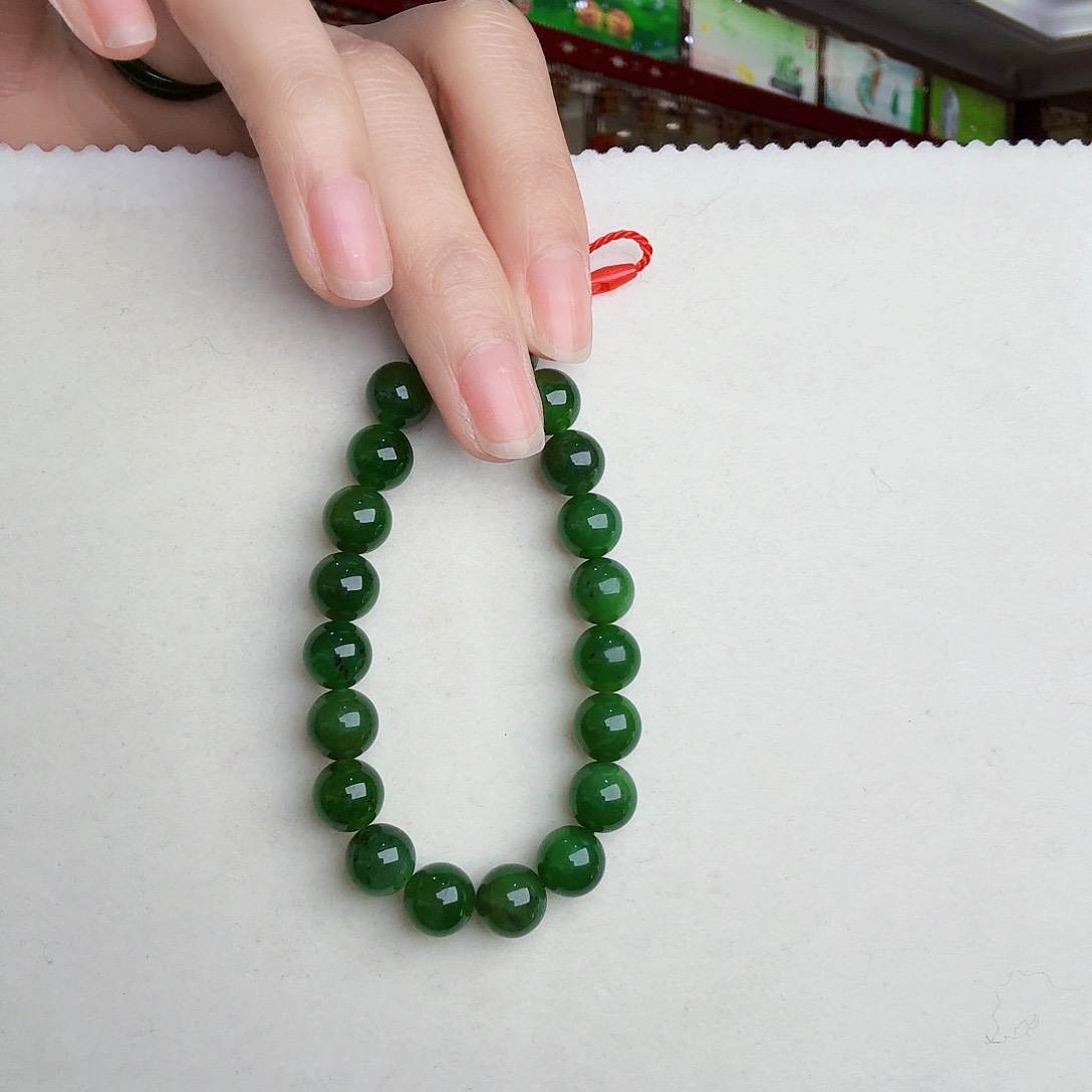 和田玉（碧玉）手链未镶嵌