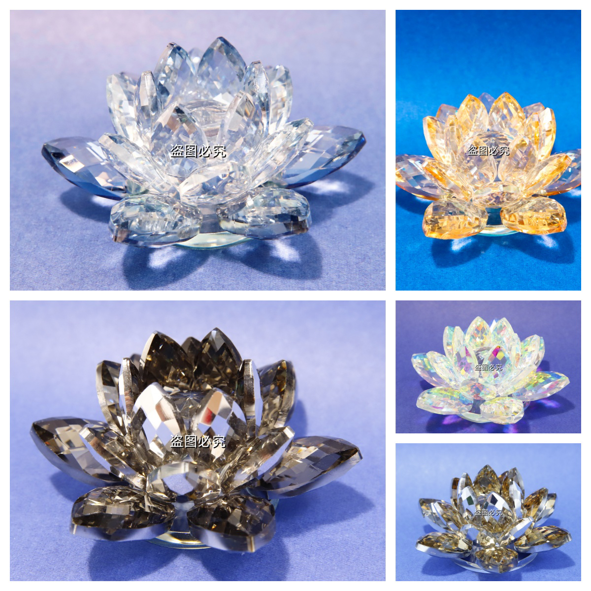 ［子言的小店］新款6一8水晶莲花工艺品摆件手工DIY糖果和摆件饰品，