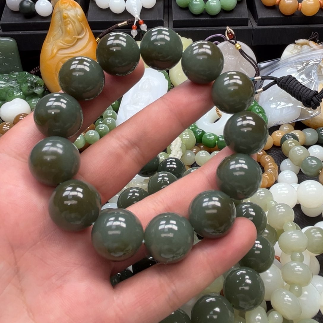 和田玉手串未镶嵌d****d