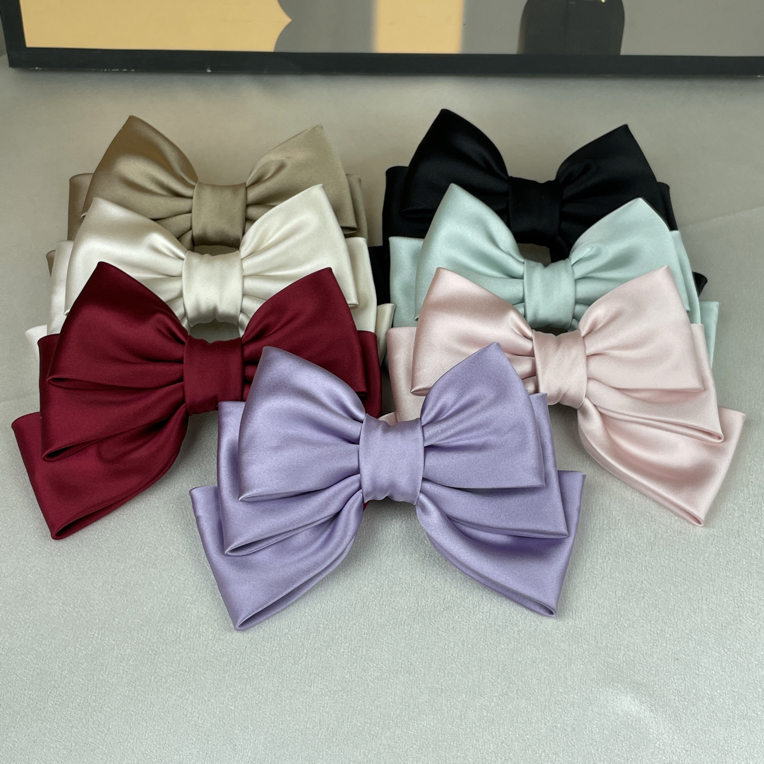 新款女弹簧夹日韩超仙蝴蝶结甜美ins边夹顶夹少女风网红百搭发夹