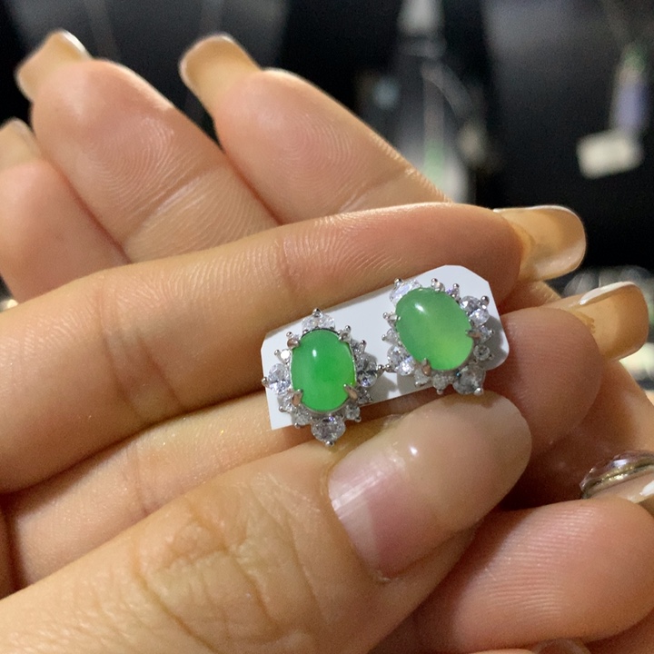 翡翠银S925镶嵌戒指