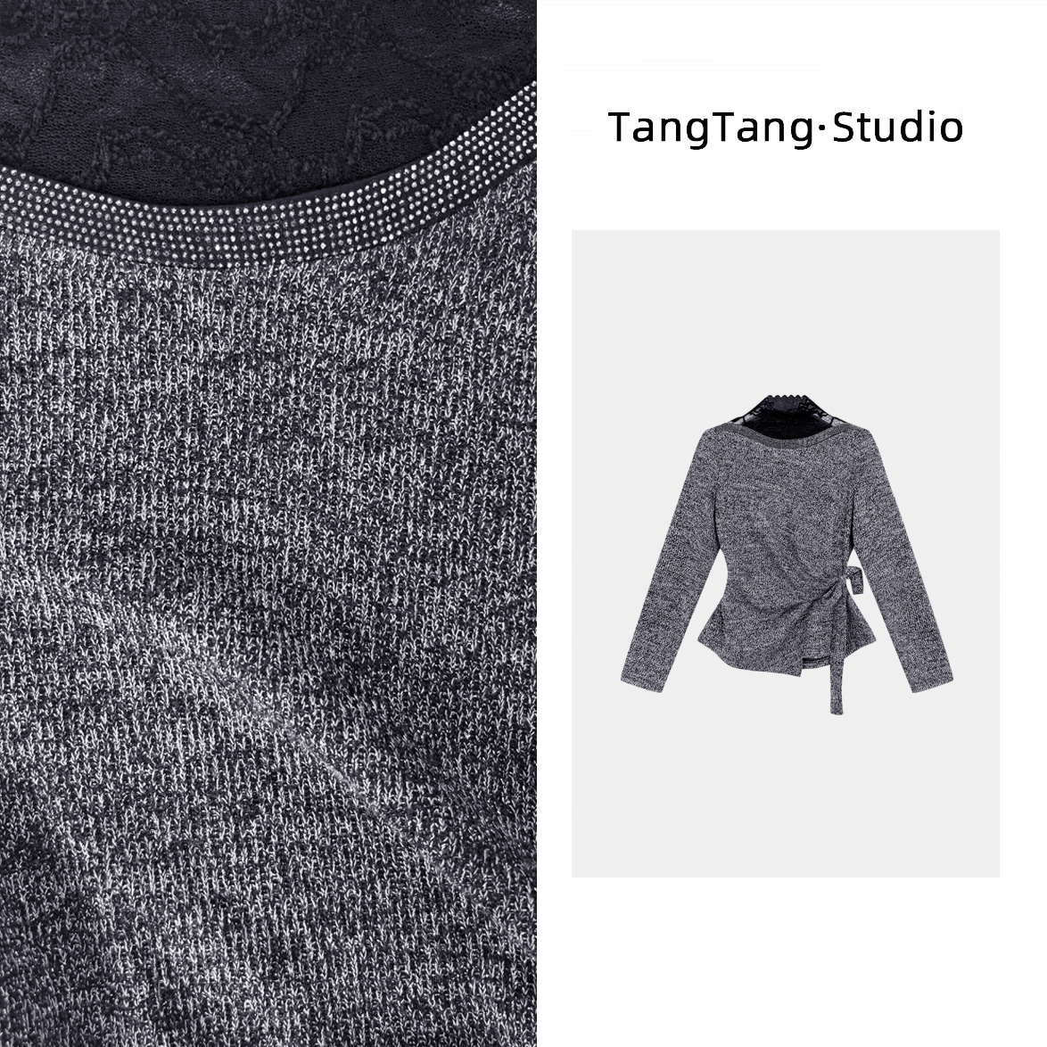 【TangTang·Studio】轻奢蕾丝2上衣高级气质女装气质上衣-116220