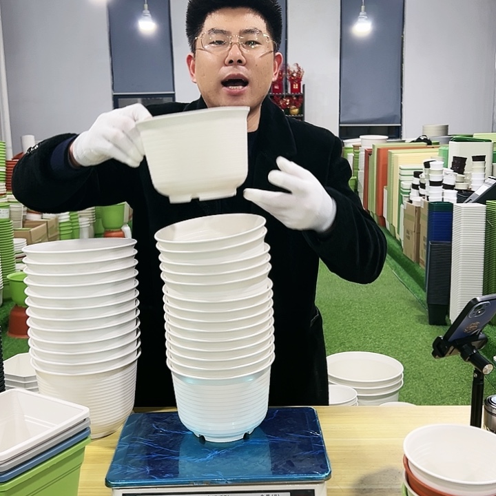 正品矮陶口18高13白色10只无托