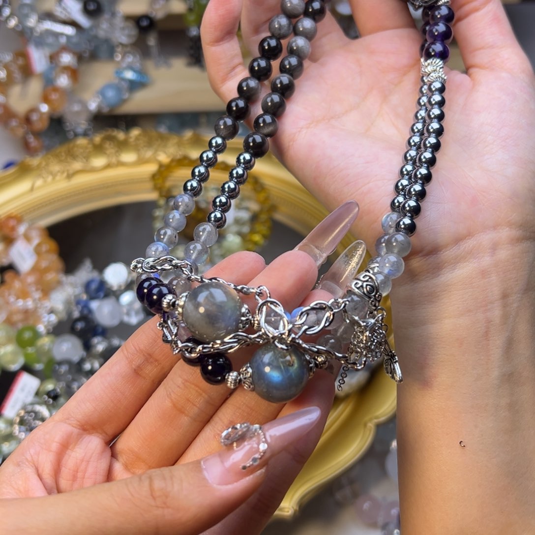 水晶手链合金水晶