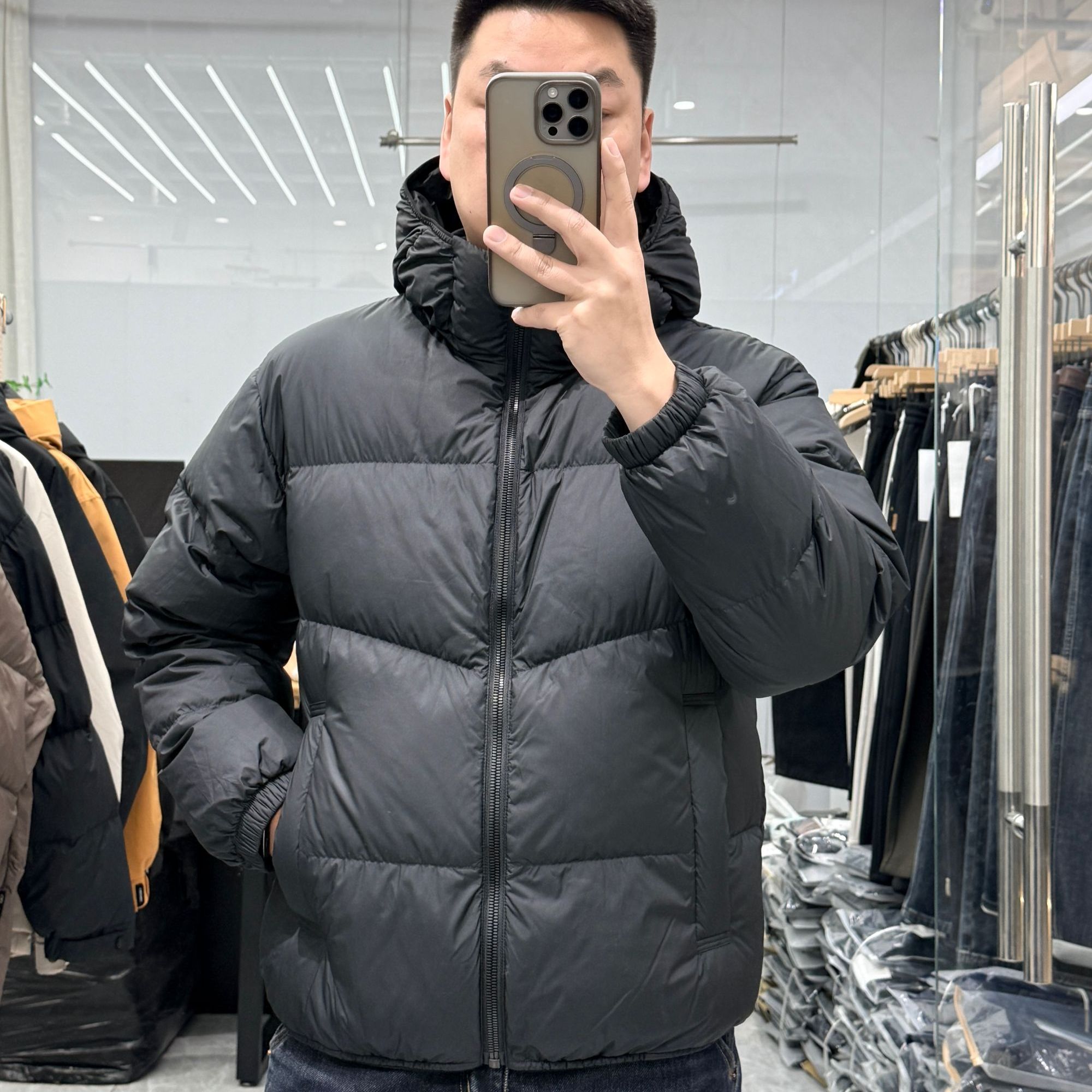 冬季90白鸭绒轻量化连帽羽绒服2617